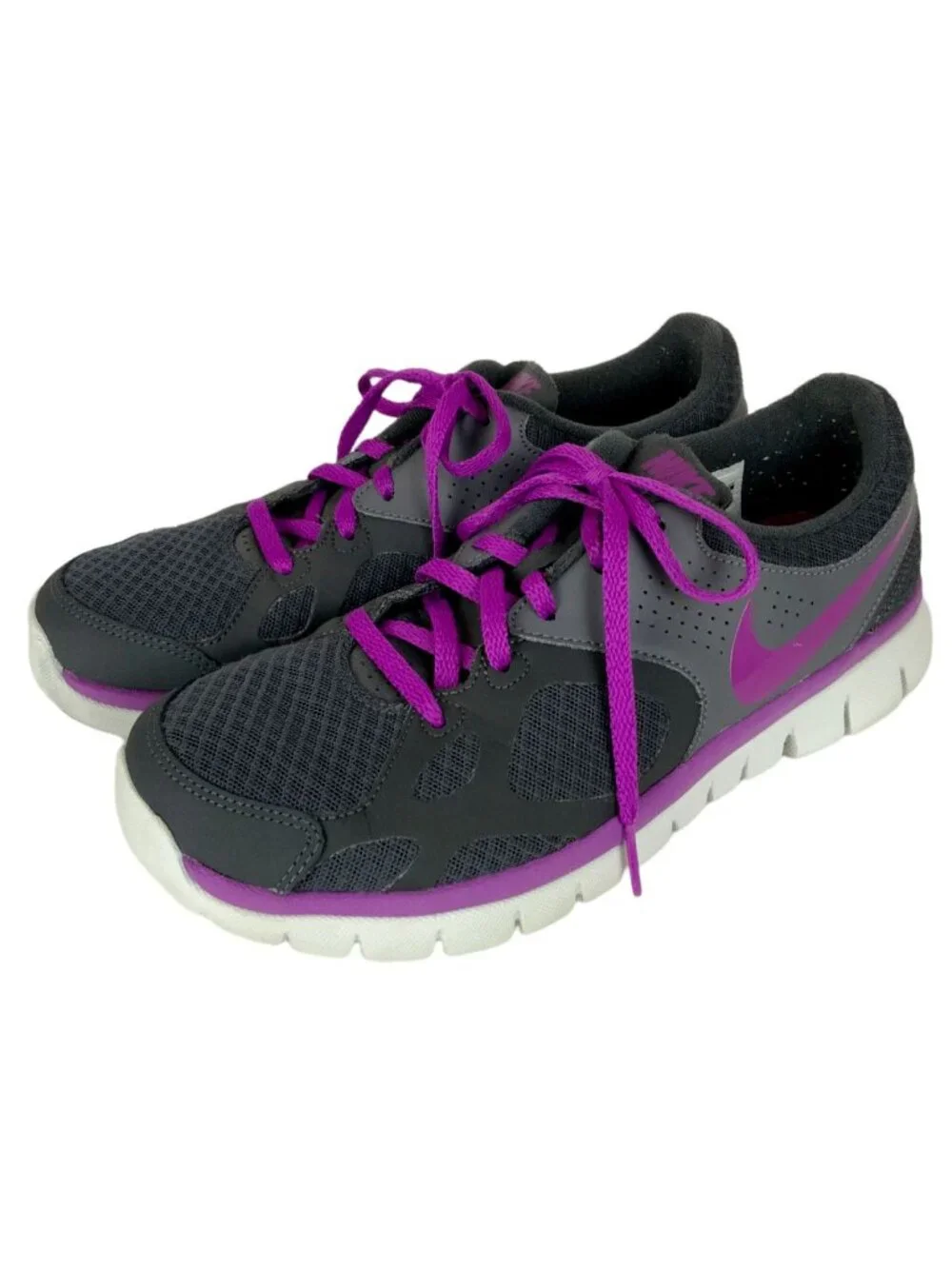 Nike Flex 2012 RN Womens Running Shoes 7.5 Gray Pink Mesh Lightweight Sneakers